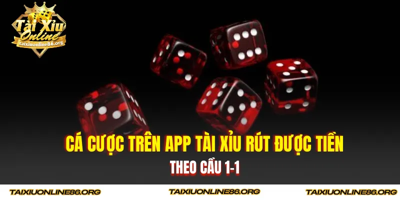 Cá cược trên app tài xỉu rút được tiền theo cầu 1-1