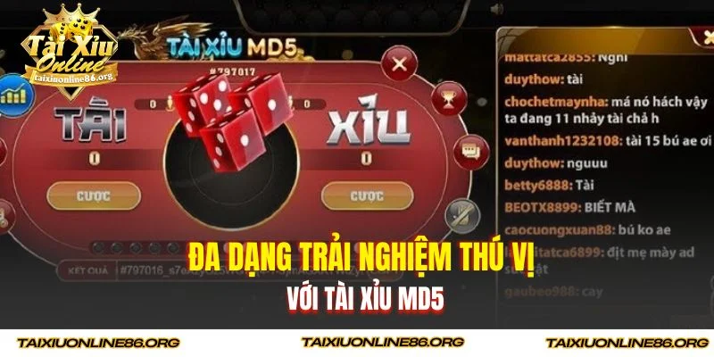 Đa dạng trải nghiệm thú vị với tài xỉu MD5
