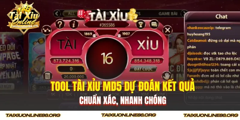 Tool tài xỉu MD5 dự đoán kết quả chuẩn xác, nhanh chóng
